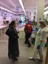 Amelia S&aacute;nchez, portavoz do BNG, no mercado