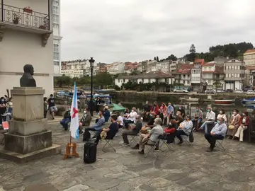 Imaxe da homenaxe do BNG a Antol&iacute;n Faraldo en agosto de 2021