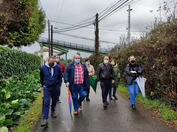 Visita de N&eacute;stor Rego a Infesta o pasado mes de xaneiro