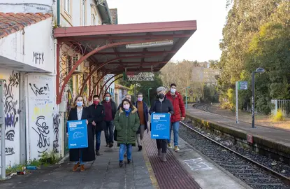 Presentaci&oacute;n da campa&ntilde;a do BNG en defensa do tren en Betanzos