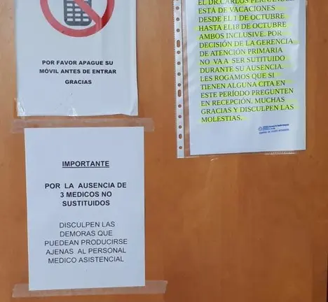 A nota no centro de sa&uacute;de do Carregal