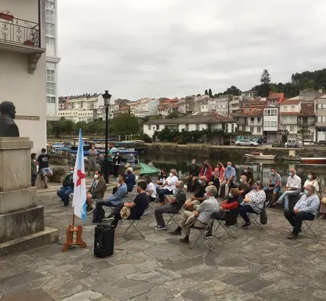 Imaxe da homenaxe do BNG a Antol&iacute;n Faraldo en agosto de 2021