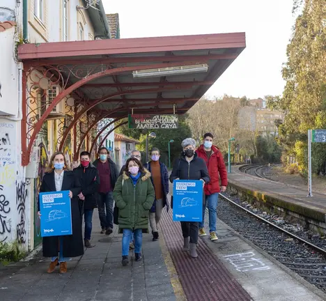 Presentaci&oacute;n da campa&ntilde;a do BNG en defensa do tren en Betanzos